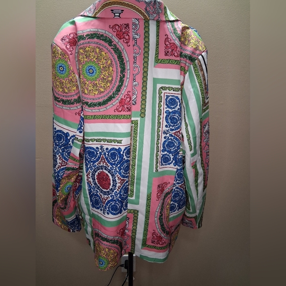 NWOT Touch Me Lightweight Colorful Women’s Blazer Front Button Closure SZ 2X - Picture 6 of 9